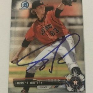 FORREST WHITLEY SIGNED 2017 BOWMAN CHROME PROSPECT ROOKIE CARD AUTO