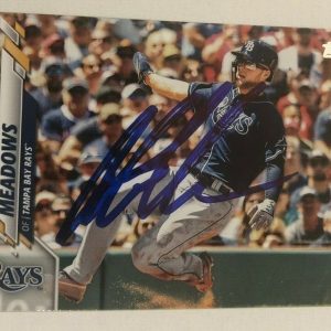AUSTIN MEADOWS SIGNED 2020 TOPPS BASEBALL CARD AUTO