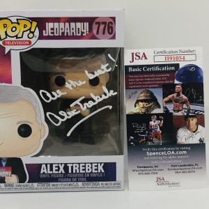 ALEX TREBEK SIGNED JEOPARDY POP FUNKO FIGURE TELEVISION HOST LEGEND JSA COA