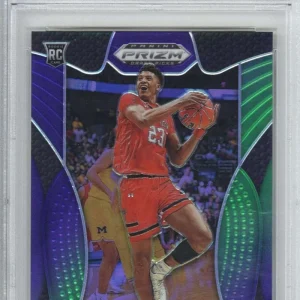 2019 Panini Prizm Draft Picks 7 Jarrett Culver Purple/Green Prizm PSA 10