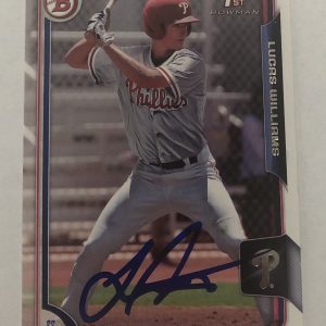 LUCAS WILLIAMS SIGNED 2015 BOWMAN DRAFT PROSPECT ROOKIE CARD PHILLIES  LUKE AUTO