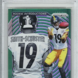 2017 Panini Prizm Rookie Introductions 7 Juju Smith-Schuster Green Prizm PSA 8