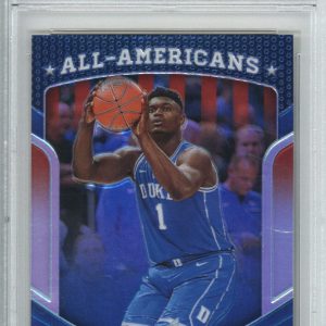 2019 Panini Prizm Draft Picks 100 Zion Williamson Blue Prizm PSA 9