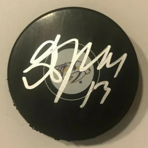 YAKOV TRENIN SIGNED NASHVILLE PREDATORS HOCKEY PUCK W/ CASE COA