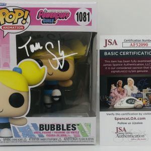 TARA STRONG SIGNED BUBBLES POP FUNKO FIGURE POWER PUFF GIRLS JSA COA