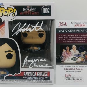 XOCHITL GOMEZ SIGNED AMERICA CHAVEZ POP FUNKO FIGURE DOCTOR STRANGE PROOF JSA