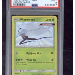 2019 Pokemon Sun & Moon Hidden Fates SV5 Pheromosa-Holo PSA 9