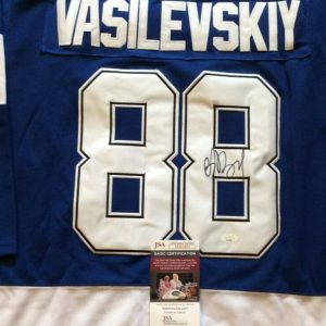 ANDREI VASILEVSKIY SIGNED TAMPA BAY LIGHTNING HOCKEY JERSEY JSA COA