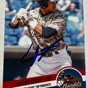JEREMY PENA SIGNED 2019 MIDWEST LEAGUE TOP PROSPECT BASEBALL CARD ROOKIE AUTO