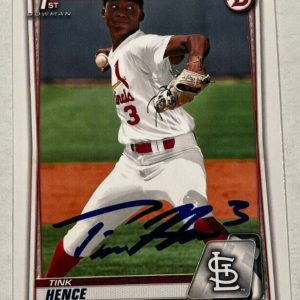 TINK HENCE SIGNED 2020 BOWMAN DRAFT BASEBALL CARD ROOKIE AUTO