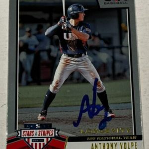 ANTHONY VOLPE SIGNED 2019 USA BASEBALL STARS STRIPES LONGEVITY ROOKIE CARD AUTO