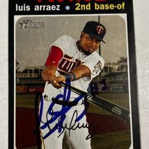 LUIS ARRAEZ SIGNED 2020 TOPPS HERITAGE BASEBALL CARD AUTO