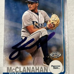 SHANE MCCLANAHAN SIGNED 2019 TOPPS PRO DEBUT BASEBALL ROOKIE CARD AUTO