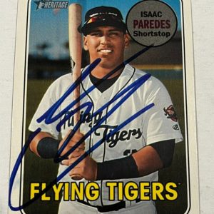 ISAAC PAREDES SIGNED 2018 TOPPS HERITAGE MINOR LEAGUE BASEBALL ROOKIE CARD AUTO