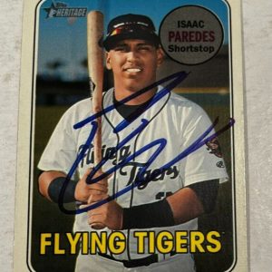 ISAAC PAREDES SIGNED 2018 TOPPS HERITAGE MINOR LEAGUE BASEBALL ROOKIE CARD AUTO