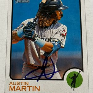 AUSTIN MARTIN SIGNED 2022 TOPPS HERITAGE MINOR LEAGUE BASEBALL CARD AUTO