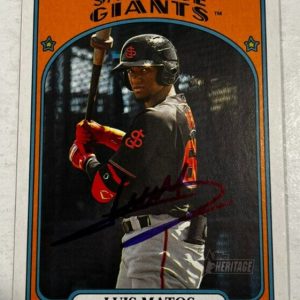 LUIS MATOS SIGNED 2021 TOPPS HERITAGE MINOR LEAGUE BASEBALL CARD AUTO