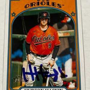 HUDSON HASKIN SIGNED 2021 TOPPS HERITAGE MINOR LEAGUE BASEBALL CARD AUTO