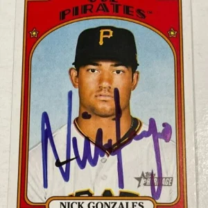 NICK GONZALES SIGNED 2021 TOPPS HERITAGE MINOR LEAGUE BASEBALL CARD AUTO
