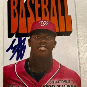 JEREMY DE LA ROSA SIGNED 2021 TOPPS HERITAGE MINOR LEAGUE BASEBALL CARD AUTO