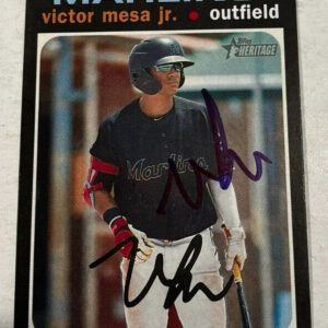 VICTOR MESA JR SIGNED 2020 TOPPS HERITAGE MINOR LEAGUE BASEBALL CARD AUTO