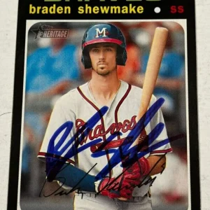 BRADEN SHEWMAKE SIGNED 2020 TOPPS HERITAGE MINOR LEAGUE BASEBALL CARD AUTO