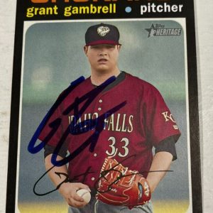 GRANT GAMBRELL SIGNED 2020 TOPPS HERITAGE MINOR LEAGUE BASEBALL CARD AUTO