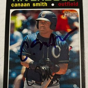 CANAAN SMITH SIGNED 2020 TOPPS HERITAGE MINOR LEAGUE BASEBALL CARD AUTO