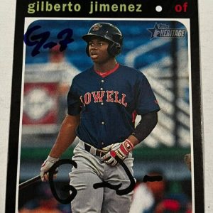 GILBERTO JIMENEZ SIGNED 2020 TOPPS HERITAGE MINOR LEAGUE BASEBALL CARD AUTO