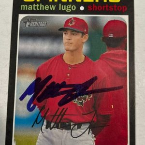 MATTHEW LUGO SIGNED 2020 TOPPS HERITAGE MINOR LEAGUE BASEBALL CARD AUTO