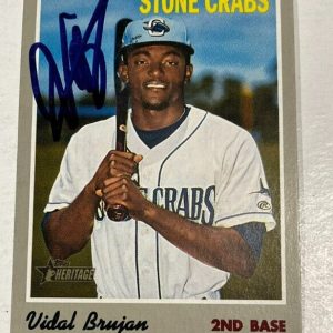 VIDAL BRUJAN SIGNED 2019 TOPPS HERITAGE MINOR LEAGUE BASEBALL CARD AUTO