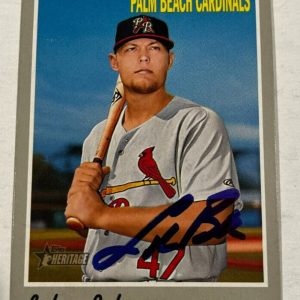 LUKEN BAKER SIGNED 2019 TOPPS HERITAGE MINOR LEAGUE BASEBALL CARD AUTO
