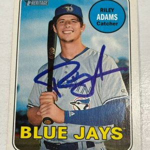 RILEY ADAMS SIGNED 2018 TOPPS HERITAGE MINOR LEAGUE BASEBALL CARD AUTO