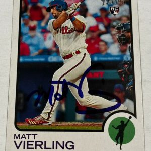 MATT VIERLING SIGNED 2022 TOPPS HERITAGE BASEBALL CARD AUTO