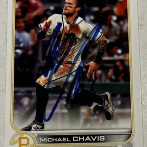 MICHAEL CHAVIS SIGNED 2022 TOPPS BASEBALL CARD AUTOGRAPH AUTO