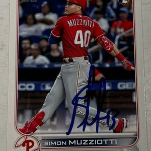 SIMON MUZZIOTTI SIGNED 2022 TOPPS BASEBALL CARD AUTOGRAPH AUTO