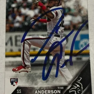 TIM ANDERSON SIGNED 2016 TOPPS BASEBALL CARD AUTOGRAPH AUTO