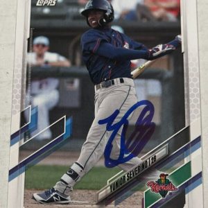 YUNIOR SEVERINO SIGNED 2021 TOPPS PRO DEBUT BASEBALL CARD AUTOGRAPH AUTO