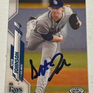 SETH JOHNSON SIGNED 2020 TOPPS PRO DEBUT BASEBALL CARD AUTOGRAPH AUTO