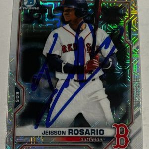 JEISSON ROSARIO SIGNED 2021 BOWMAN CHROME BASEBALL CARD ROOKIE AUTO