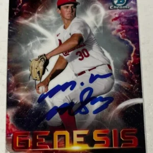 MICHAEL MCGREEVY SIGNED 2021 BOWMAN CHROME DRAFT GENESIS BASEBALL CARD AUTO