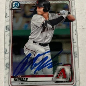 ALEK THOMAS SIGNED 2020 BOWMAN CHROME PROSPECT ROOKIE CARD AUTO