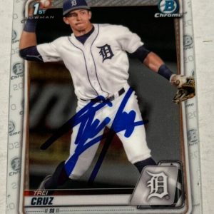 TREI CRUZ SIGNED 2020 BOWMAN CHROME DRAFT PROSPECT ROOKIE CARD AUTO