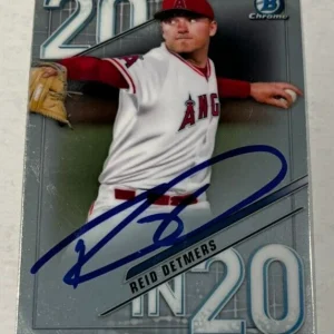 REID DETMERS SIGNED 2020 BOWMAN CHROME DRAFT PROSPECT ROOKIE CARD AUTO