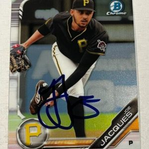 JOE JACQUES SIGNED 2019 BOWMAN CHROME PROSPECT BASEBALL CARD AUTO