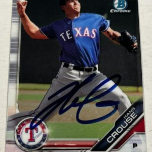 HANS CROUSE SIGNED 2019 BOWMAN CHROME PROSPECT BASEBALL CARD AUTO