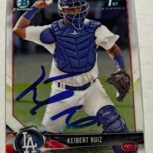 KEIBERT RUIZ SIGNED 2018 BOWMAN CHROME PROSPECT BASEBALL CARD AUTO