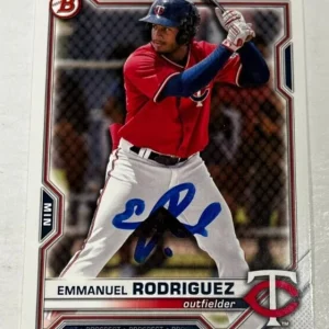 EMMANUEL RODRIGUEZ SIGNED 2021 BOWMAN DRAFT BASEBALL ROOKIE CARD AUTO