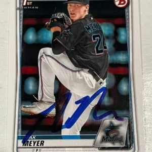 MAX MEYER SIGNED 2020 BOWMAN DRAFT PROSPECT BASEBALL ROOKIE CARD AUTO