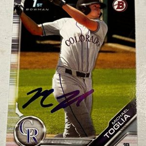 MICHAEL TOGLIA SIGNED 2019 BOWMAN DRAFT PROSPECT ROOKIE CARD AUTO